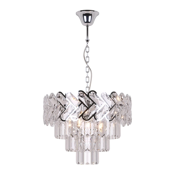 Srebrna lampa wisząca Toscana K-8172 Kaja do jadalni nad stół srebrna