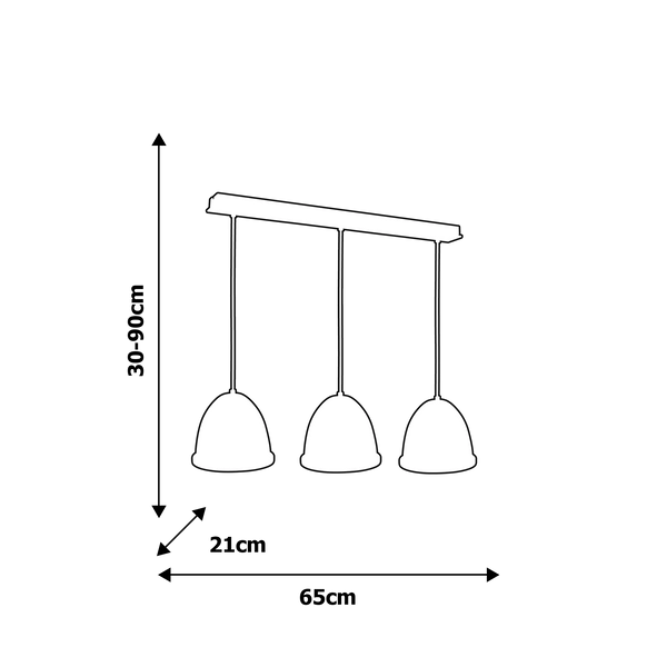 Wisząca LAMPA skandynawska STUDIO MLP8853 Milagro listwa OPRAWA zwis hygge czarny drewno