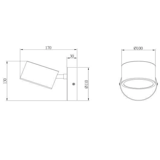 Lampa ścienna do salonu GIAN 44217/08/41 LED 9W 2700K brązowa