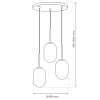 Modernistyczna wisząca lampa ALIAS GOLD ML0315 kule szklana złota