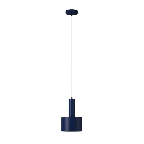 Wisząca lampa granatowa VITRUM metalowy walec 1xE27 do kuchni 41637