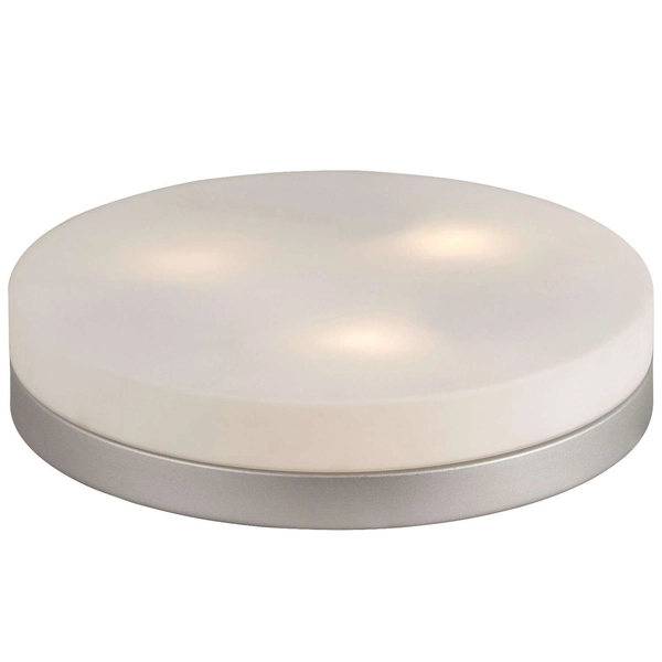 Plafon LAMPA sufitowa OPAL 48403 Globo okrągła OPRAWA nikiel biała