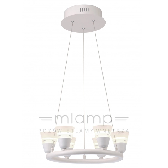 LAMPA wisząca BELL LED 30W 3000K 306661 IL MIO okrągła OPRAWA zwis aluminium biały