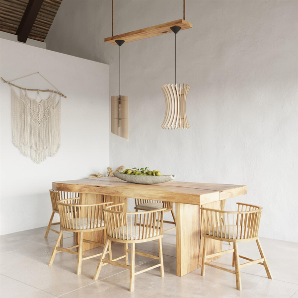Ekologiczna lampa wisząca SL.0642 sypialniany zwis drewno