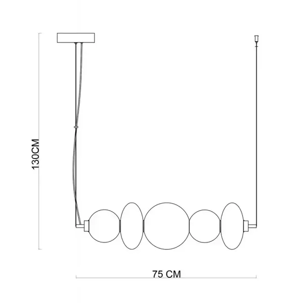 Metalowa lampa zwis Sonte PND-24352-40W-AB-AMB Italux LED 40W 3000K bursztynowa