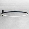 Nasufitowa lampa metalowa Agari 1340 LED 54W 3000K czarny ring