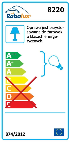 Zewnętrzna LAMPA sufitowa STUTTGART 8220 Rabalux IP44 nastropowa OPRAWA outdoor PLAFON satyna