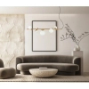 Stylowa lampa wisząca Reverso PND-5622-5-BRO-W mosiądz