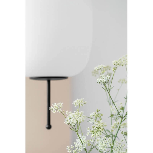 Wisząca lampa do jadalni Epli EPB122P0 szklana nad stół biała czarna