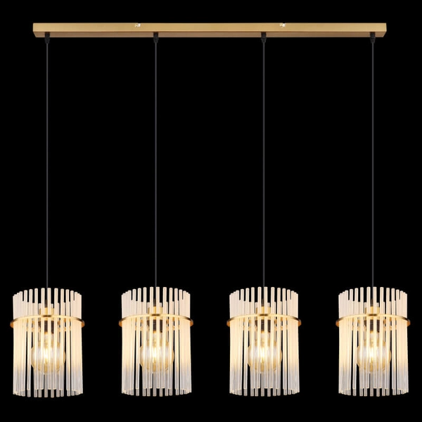 Wielopunktowy żyrandol GORLEY 15698-4HM glamour złoty