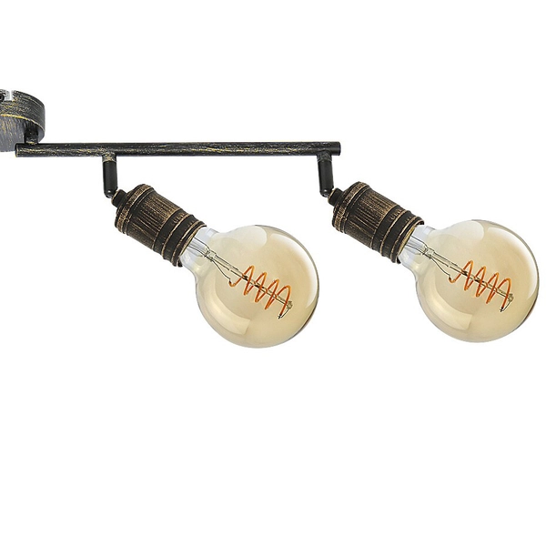 Punktowa lampa natynkowa Fidel 3217 ruchome reflektorki złoto antyczne