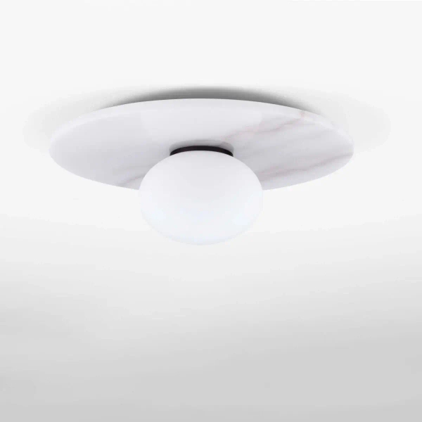 Kulista lampa sufitowa JUANJUI biała LE44852 marmurowa kula