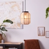 Lampa zwisowa boho Tanah 99602/76 owalna czarna beż