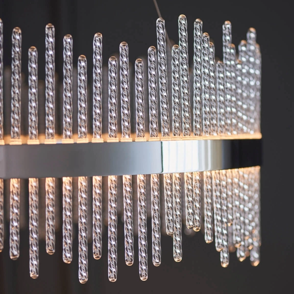 Nowoczesna lampa wisząca L&-1107108 LED 56W 3000K chrom przezroczysty