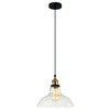 LAMPA wisząca HUBERT MDM-2381/1 Italux szklana OPRAWA industrialny ZWIS kopuła przezroczysta