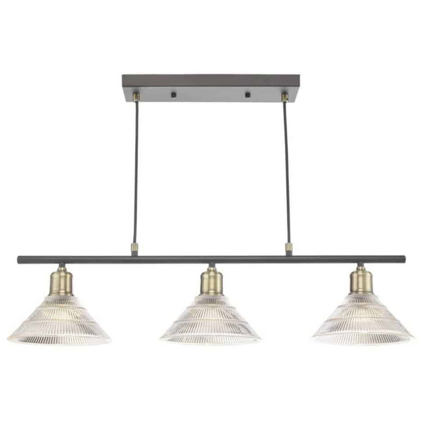 Potrójna lampa wisząca Boyd BOY0375 Dar Lighting nad stół mosiądz