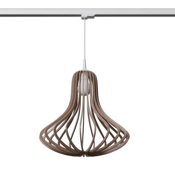 Lampa wisząca z żarówką drewniana ELZA MYL.00218 3-fazowa brązowy