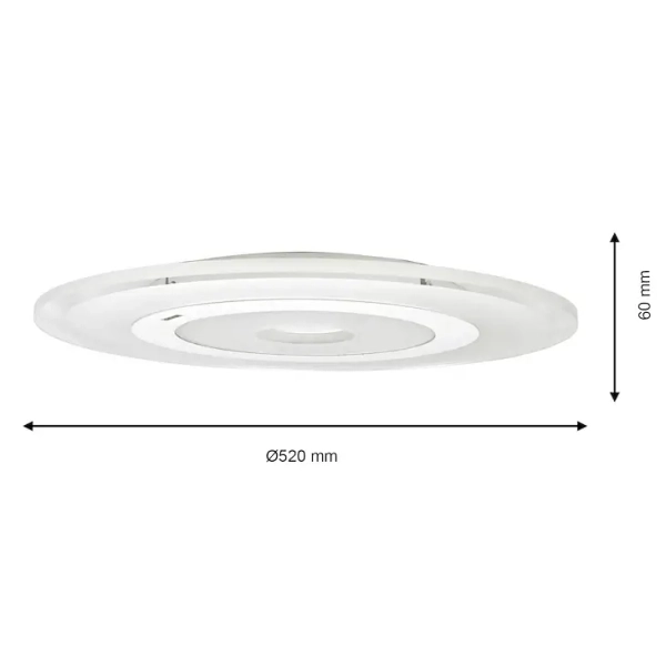 Zdalnie sterowana lampa sufitowa VOLTA ML107 LED 36W 4000K biały