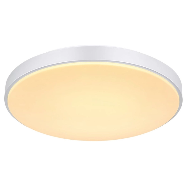 Nowoczesna LAMPA sufitowa SONNY 41586-18 Globo okrągły plafon LED 18W 3000K - 6000K z pilotem srebrny
