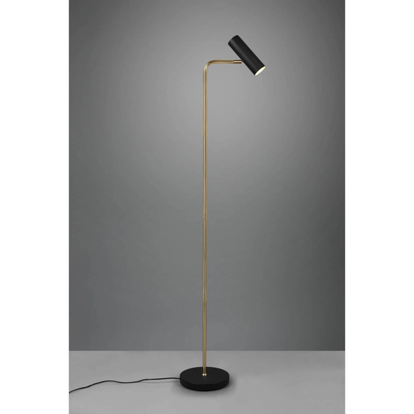 Lampa podłogowa sypialniana MARLEY 412400108 Trio sopel czarna złota