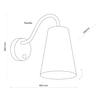 Lampa ścienna na peszlu Wire 2445 TK Lighting z włącznikiem białą