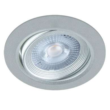 Regulowana LAMPA sufitowa MONI 03857 Ideus okrągła OPRAWA oczko LED 5W 4000K wpust srebrny