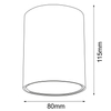 Natynkowa lampa Point 1254 BROSline tubka do salonu czarna