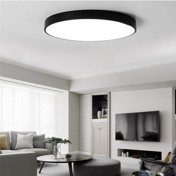 Okrągły plafon Simplicate ABR-PLOU-18-IP-C-NW LED 19W 4000K czarny biały