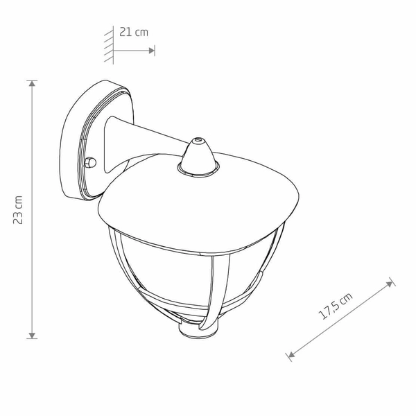 Kinkiet zewnętrzny Amelia 10495 Nowodvorski IP44 latarnia metalowy czarny