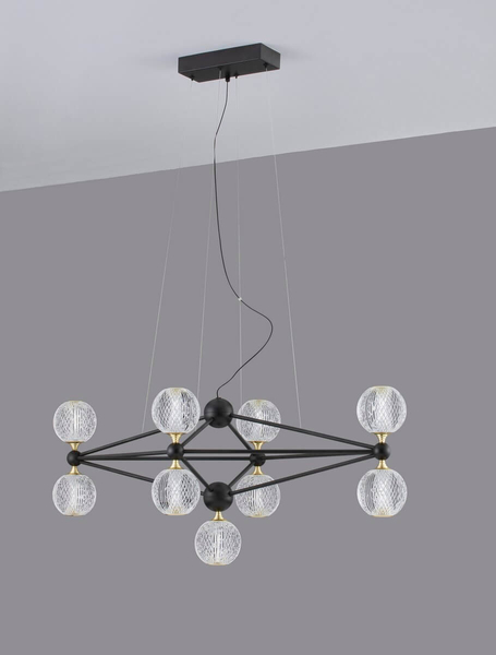 Lampa wisząca BOYA LE42738 LED 42W 3200K z funkcją ściemniania czarna