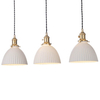 Potrójna lampa wisząca Hadano HAD3640-09 ceramiczna mosiądz biały