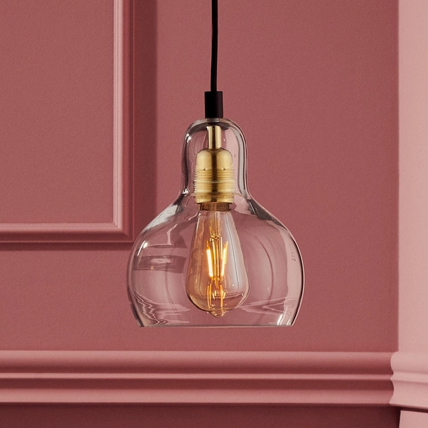 Skandynawska LAMPA wisząca LONGIS 10871105 Kaspa szklana OPRAWA loftowy ZWIS łezka kropla drop złota przezroczysta czarna