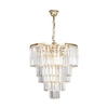 Kryształowy żyrandol Amedeo 17106/6+3+1-GLD na łańcuchu nad stół złoty