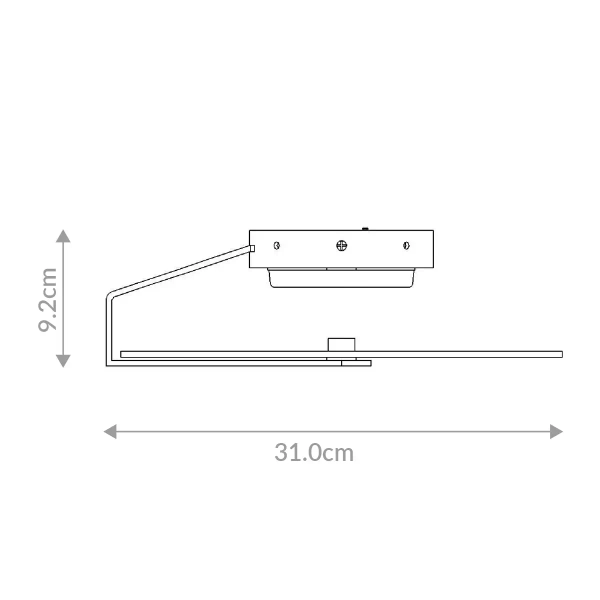 Metalowy plafon Nuvola QN-NUVOLA-F-S-BK LED 14W 3000K czarny biały