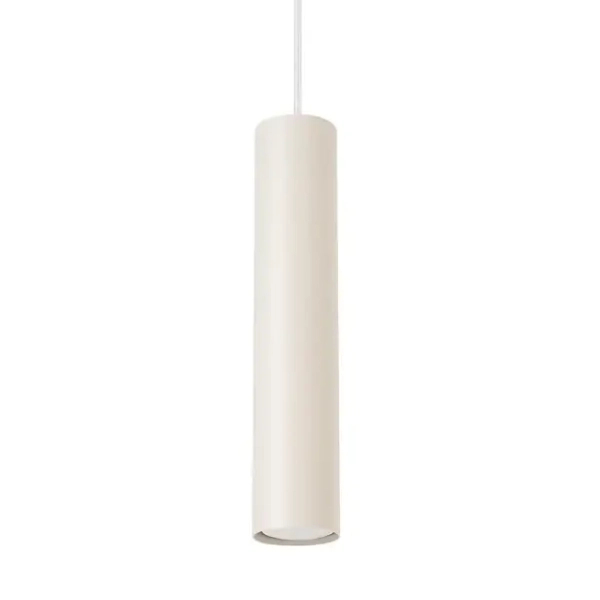 Podłużna lampa wisząca LAGOS SL.1479 tuba ryflowana beżowa