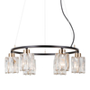 Lampa wisząca nad stół Simona PND-40814-6-BK-HBR czarny złoty przezroczysty