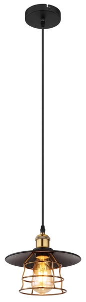 Lampa wisząca Viejo 15086BH druciana czarna miedziana