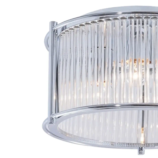 Sufitowa lampa sypialniana Marmo 2200131M Zumaline karbowana chrom