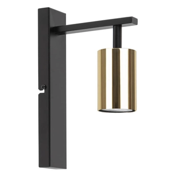 Kinkiet tuba Vendo 33699 Sigma minimalistyczny metalowy czarny złoty