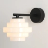 Szklana lampa ścienna FILO 9002C1 ryflowana biała czarna