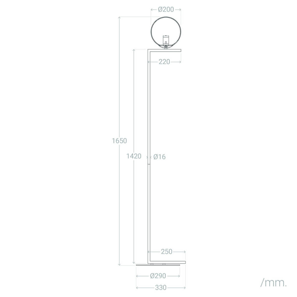 Kulista lampa podłogowa Home ABR-LSHH-E27 Abruzzo złoty biały