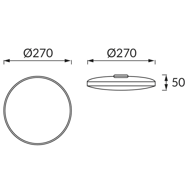 Ledowy plafon Dowbor 4332 Ideus 18W 4000K IP44 okrągły czarny