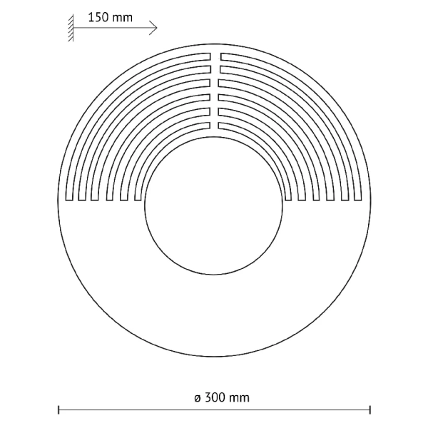 Naturalna ścienna lampa Lunar Wood 11014 okrągła drewniana brązowy