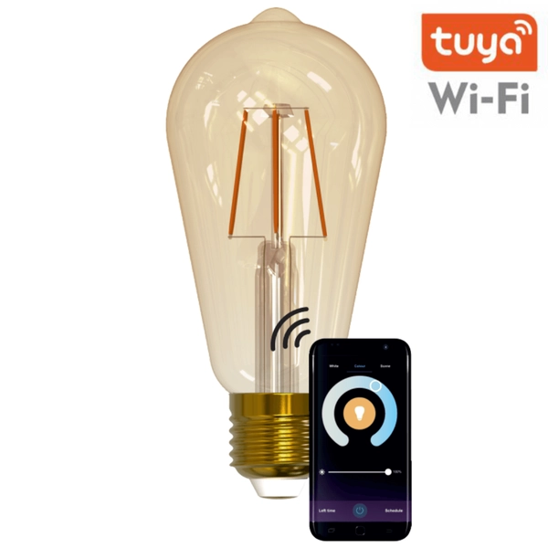 Żarówka vintage 313829 E27 5,5W ciepła barwa szklana bursztynowa