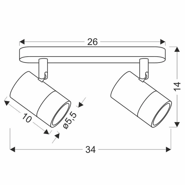 Salonowa lampa sufitowa Tobi 92-27467 tuby do salonu białe złote