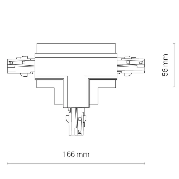 T-ŁĄCZNIK szynoprzewodu uziemienie zewnętrzne - prawe CTLS 8681 Nowodvorski do 3-fazowej szyny podtynkowej 230V biały