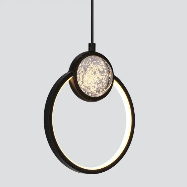 Wisząca lampa kula Lacrima 31-35592 LED 15W 3000K do salonu czarna