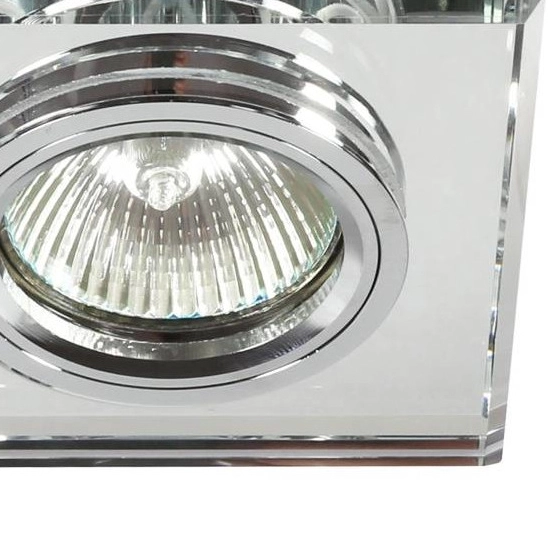 Kwadratowa lampa sufitowa Ss nowoczesna do zabudowy chrom