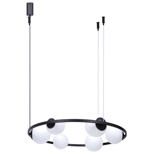 Wisząca lampa kuchenna ORBIT 5007 Zumaline balls biała czarna