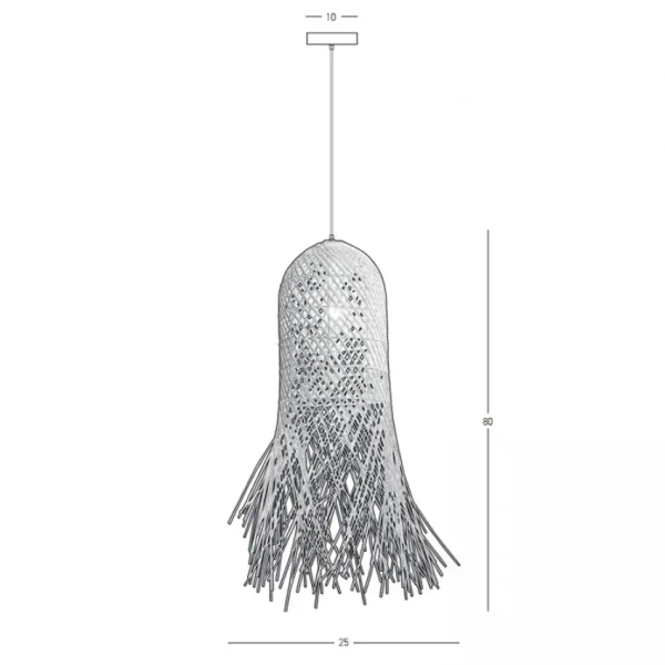 Lampa wisząca boho 23196 naturalny rattan do jadalni brązowy